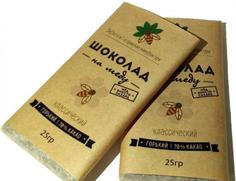 Горький шоколад 70% на меду "Гагаринские мануфактуры", 25 г
