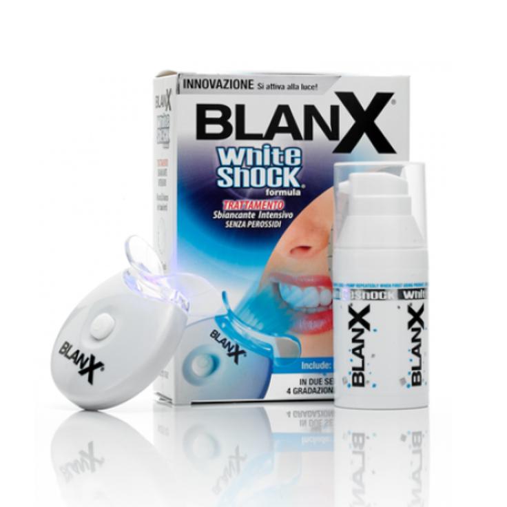BlanX White Shock LED Bite отбеливающая зубная паста с частицами акти плюс, c LED-каппой 30 мл