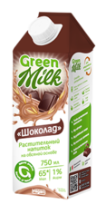Овсяное молоко "Шоколад" Green Milk СОЮЗПИЩЕПРОМ 750 мл