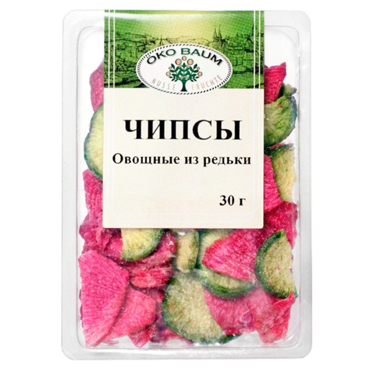 Купить Чипсы овощные из красной и зеленой редьки OKO BAUM, 30 г ...