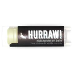 Органический бальзам для губ Hurraw! ночной лечебный с голубой ромашкой и ванилью 4.3 г