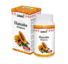 Папайя в таблетках по 750 мг SANAVI, 60 штук