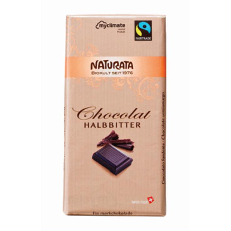 Шоколад полугорький ванильный 55% БИО Naturata, 100 г