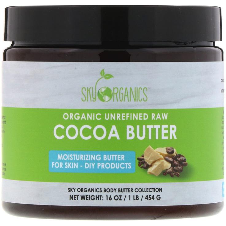 Какао-масло RAW органическое  Sky Organics 454 г