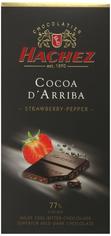 Шоколад горький с клубникой и зеленым перцем "Какао Арриба" 77% Hachez, 100 г