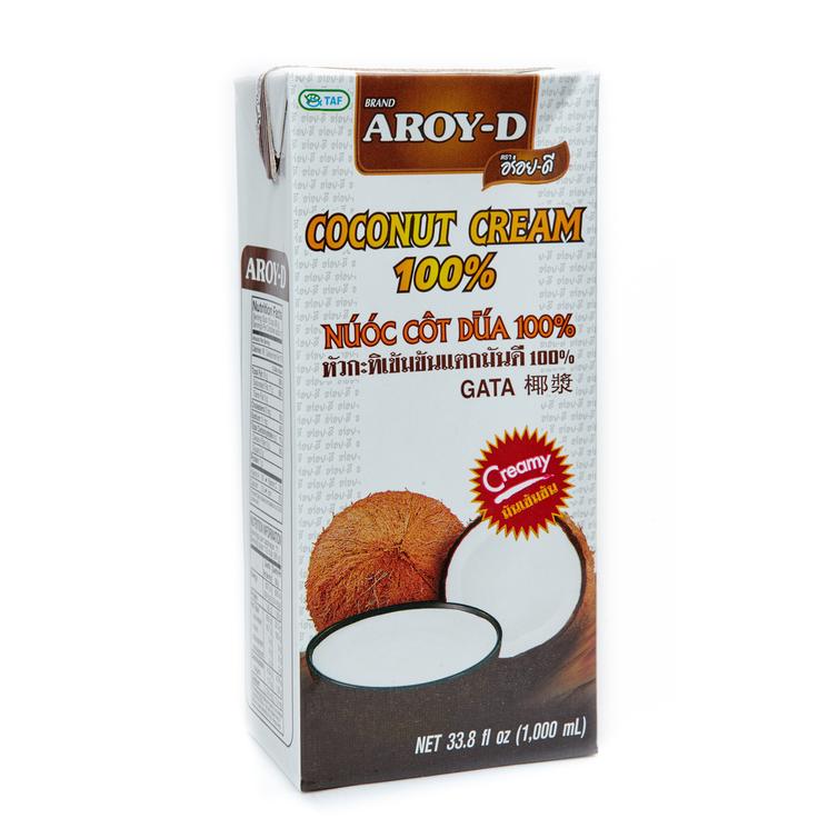 AROY-D кокосовые сливки в пакете 70% (жирность 20-22%), 1000 мл