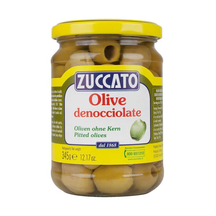 Оливки зеленые без косточек ZUCCATO 345 г