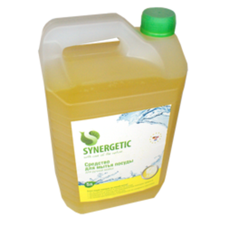 SYNERGETIC Биоразлагаемое средство для мытья посуды "Лимон" 5 л