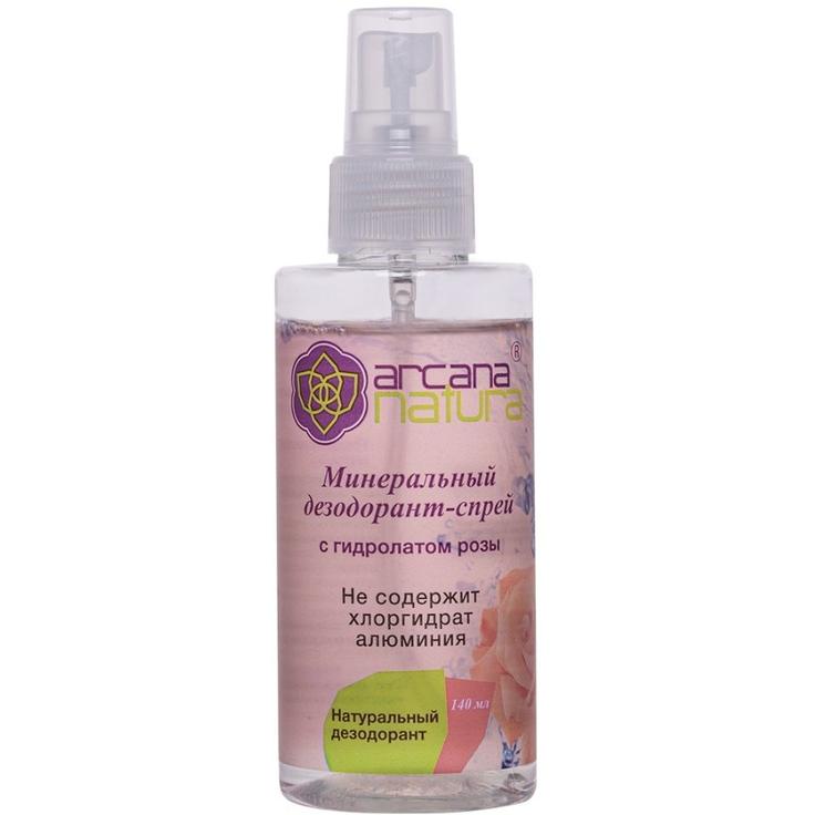 Натуральный дезодорант-спрей с гидролатом розы ARCANA NATURE 140 г