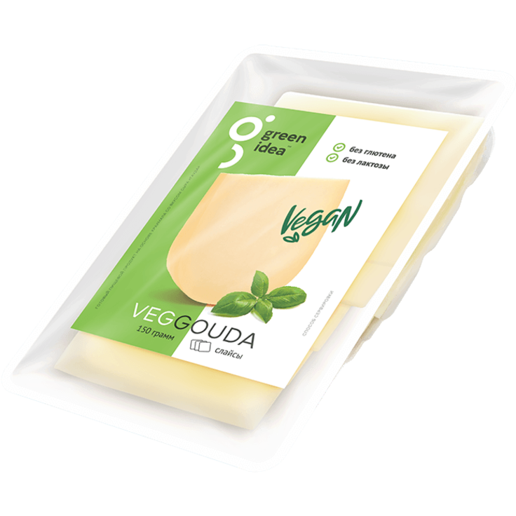 Сыр веганский безглютеновый в нарезке "Гауда" Green Idea, 150 г