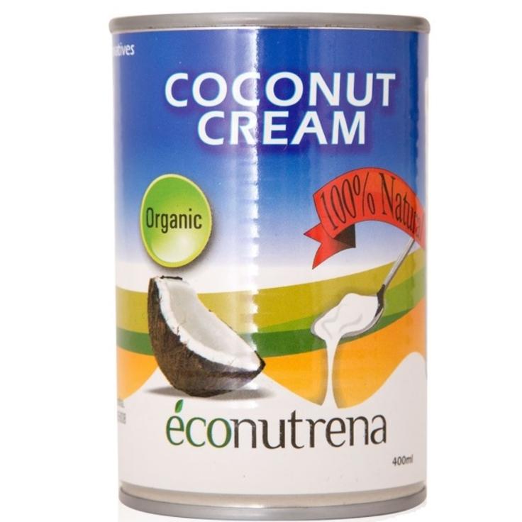 Органические кокосовые сливки Econutrena 60% (жирность 22%), 400 мл
