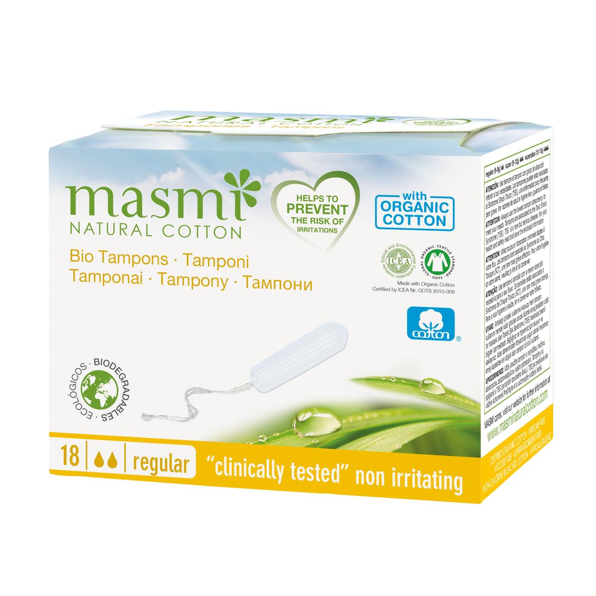 Купить Тампоны из натурального органического хлопка Masmi Natural ...