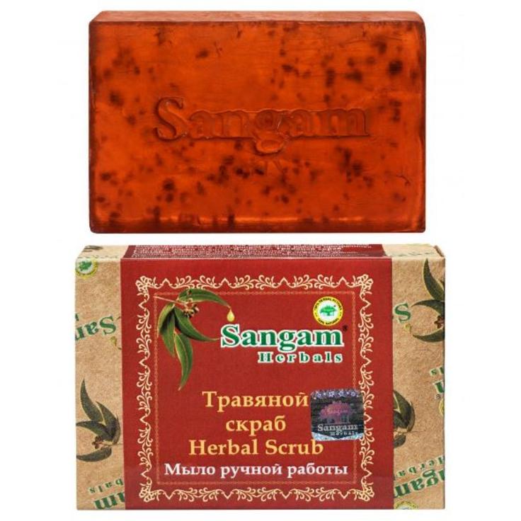 Аюрведическое мыло Травяной Скраб Sangam Herbals 100 г