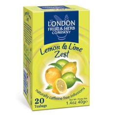 LONDON FRUIT & HERB COMPANY фруктово-травяной чай "Лимон и лайм" 20 пакетиков в конвертах 40 г