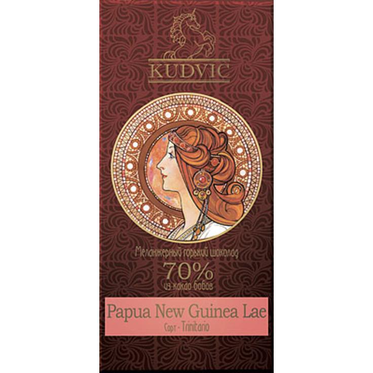 Горький шоколад KUDVIC 70% какао Papua New Guinea Lae 100 г