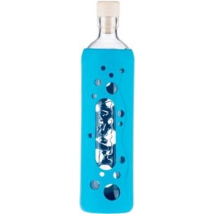 FLASKA бутылка из стекла с нанокристаллическим кремнием в чехле из голубого неопрена 750 мл