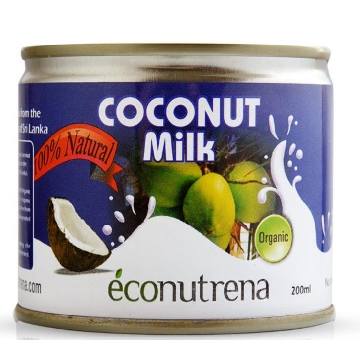 Органическое кокосовое молоко Econutrena 50% (жирность 17%), 200 мл