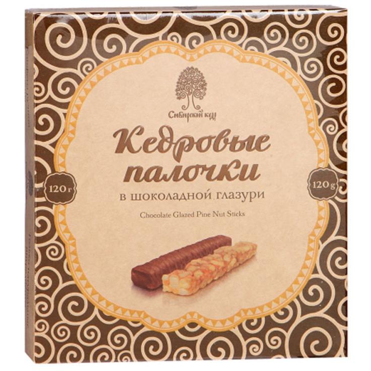 Кедровые палочки в шоколадной глазури "Сибирский кедр" 120 г