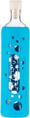 FLASKA бутылка из стекла с нанокристаллическим кремнием в чехле из силикона - голубая лагуна 500 мл