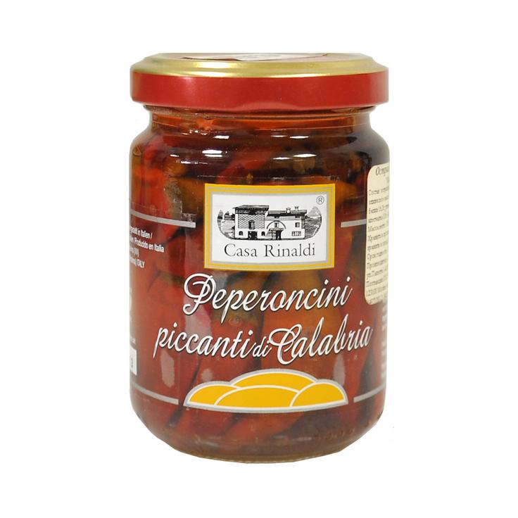 Перчик красный острый калабрийский в оливковом масле Casa Rinaldi 130 г