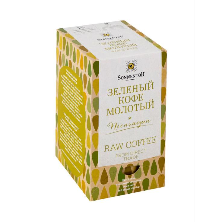 Зеленый кофе молотый арабика SONNENTOR 18 пакетиков по 3 г