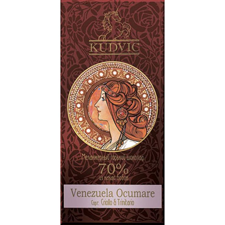 Горький шоколад KUDVIC 70% какао Venezuela Ocumare 100 г