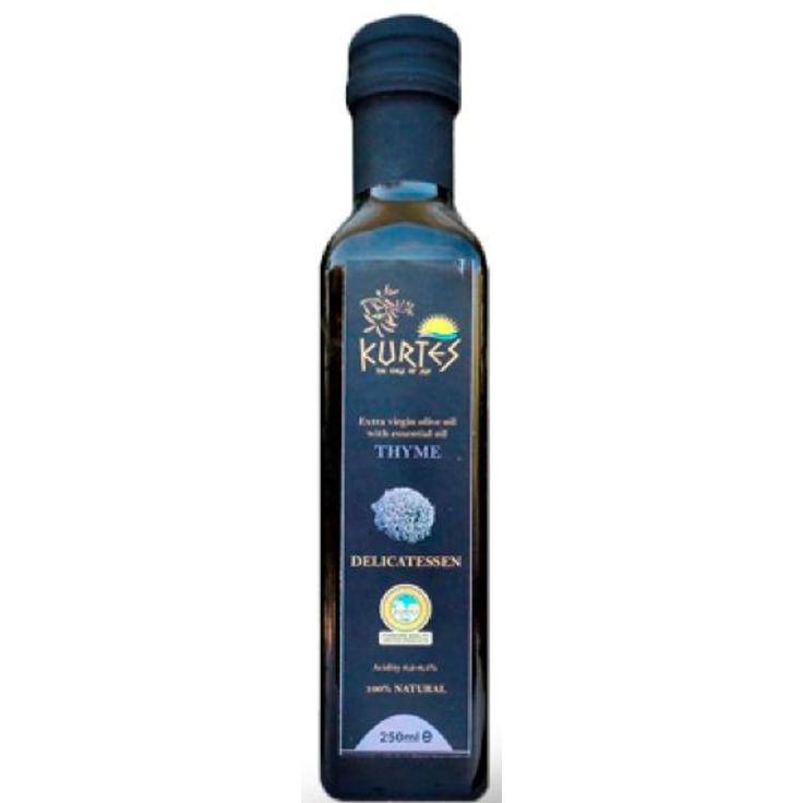 Оливковое масло Extra Virgin PDO Messara KURTES Delicatessen со вкусом чабреца 250 мл