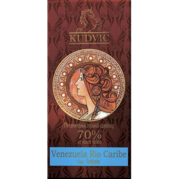 Горький шоколад KUDVIC 70% какао Venezuela Rio Caribe 100 г