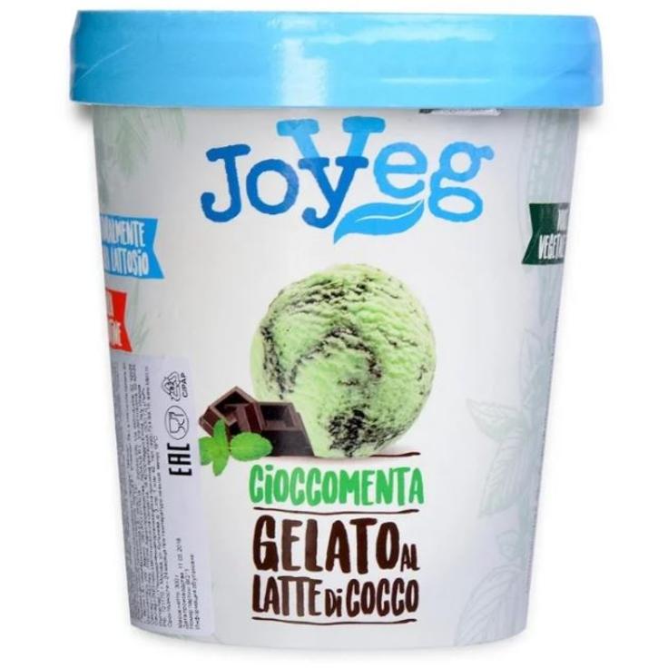 Веганское безглютеновое мороженое JOYVEG мятно-шоколадное в ведерке 300 г