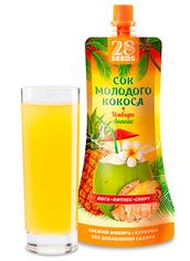 Напиток СУПЕРФУД Сок молодого кокоса с ананасом и имбирем 28 SEEDS 250 мл