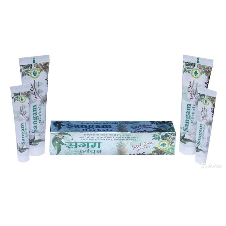 Sangam Herbals аюрведическая зубная паста на 11 травах 100 г