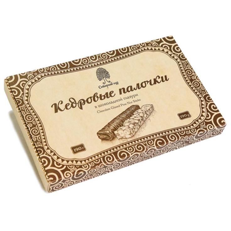 Кедровые палочки в шоколадной глазури "Сибирский кедр" 190 г