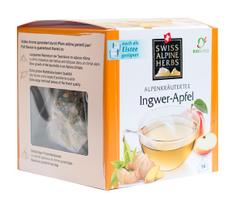 Органический травяной чай «Имбирно-яблочный» SWISS ALPINE HERBS 14 пирамидок по 2 г