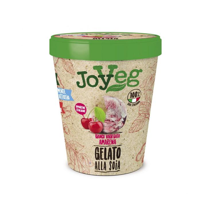 Веганское безглютеновое мороженое JOYVEG вишневое в ведерке 300 г