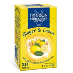 LONDON FRUIT & HERB COMPANY фруктово-травяной чай "Лимон и имбирь" 20 пакетиков в конвертах 40 г