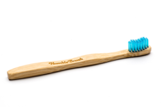 Humble Brush эко зубная щетка для детей из бамбука, ультрамягкая синяя