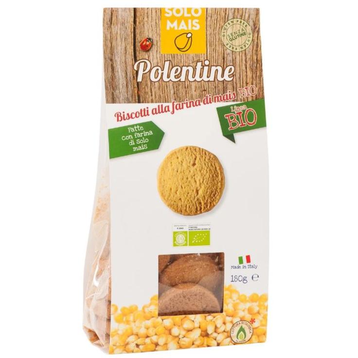 Печенье безглютеновое кукурузное Полентини органическое SOLO MAIS 180 г