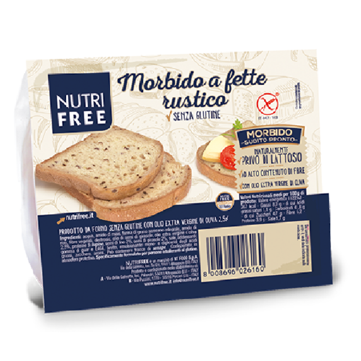 Хлеб безглютеновый "Цельнозерновой" Morbido a fette Rustico NUTRI FREE 165 г