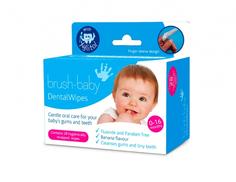 Салфетки для полости рта с ксилитолом Dental Wipes Brush Baby от 0 до 16 месяцев 28 штук