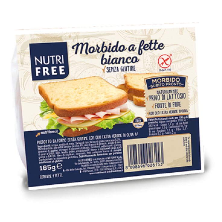 Хлеб безглютеновый "Белый" Morbido a fette Bianco NUTRI FREE 165 г