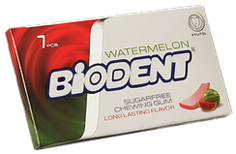 Жевательная резинка без сахара со вкусом арбуза Biodent, 7 пластинок
