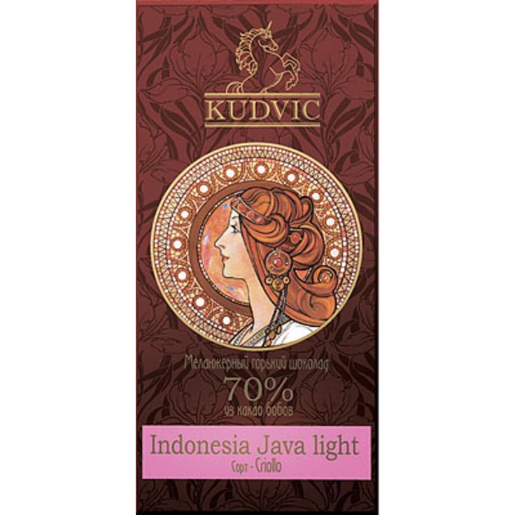 Горький шоколад KUDVIC 70% какао Indonesia Java Light 100 г