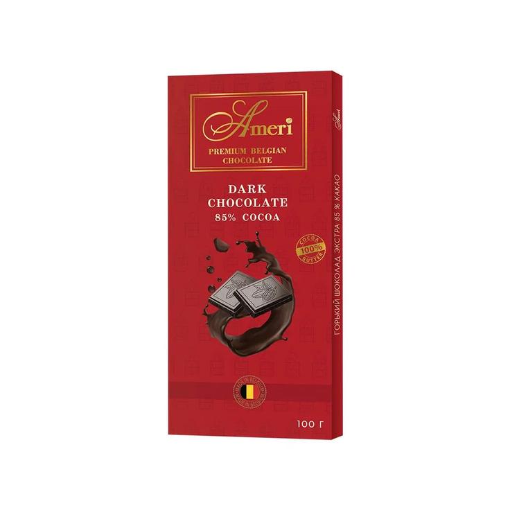 Экстра горький шоколад AMERI с 85% какао, 100 г