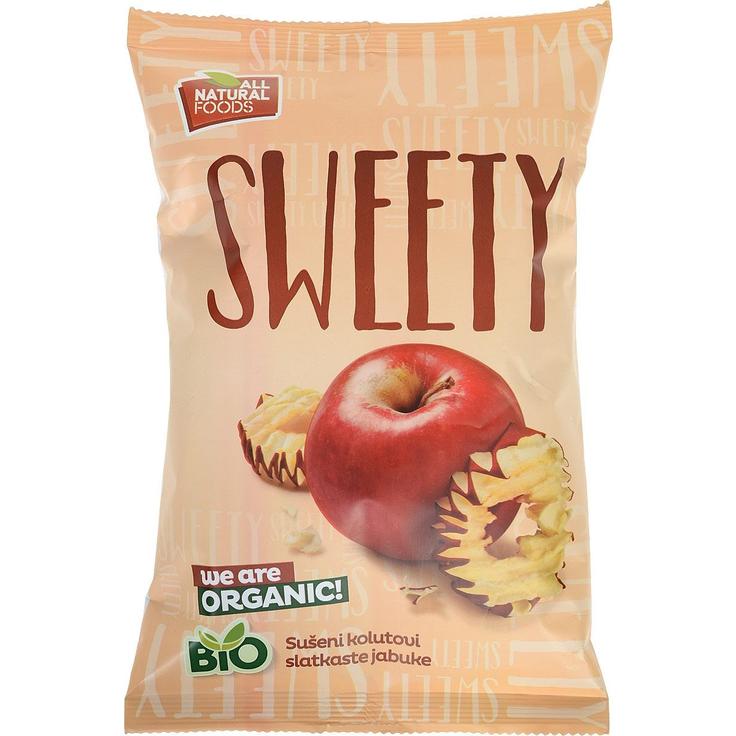 Яблочные чипсы - сушеные колечки сладких яблок SWEETY 40 г