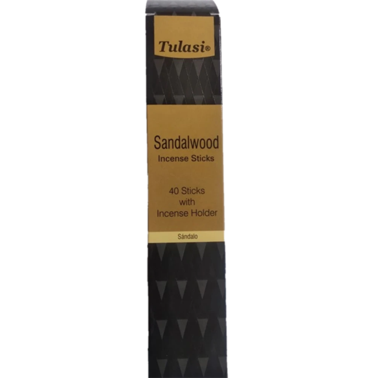 Благовония Tulasi-Sarathi Sandalwood, 40 палочек с подставкой