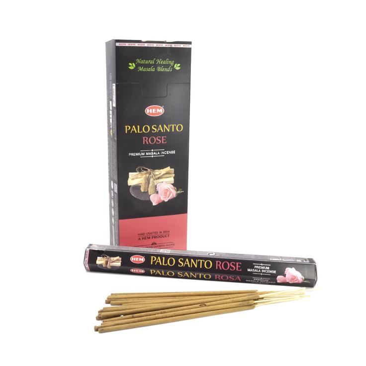 Благовония HEM Palo Santo Rose - Дерево Пало Санто и Роза, 15 палочек