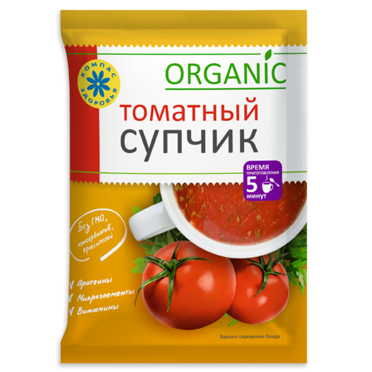 Суп-пюре томатный "Компас здоровья" 10 пакетиков по 30 г