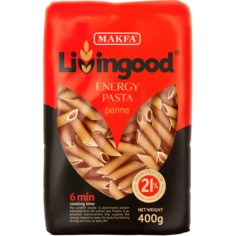 Пенне ригате высокобелковые LIVINGOOD Energy Pasta MAKFA, 400 г