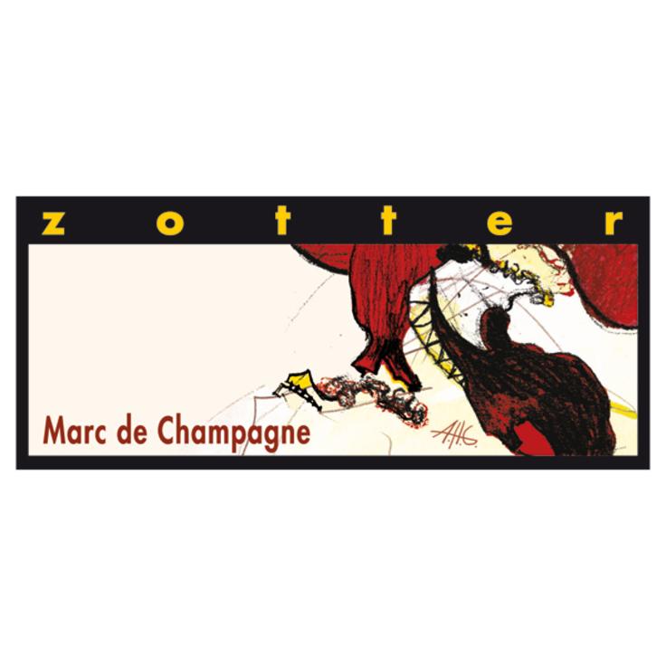 Zotter горький шоколад с начинкой "Марк де Шампань", 70 г