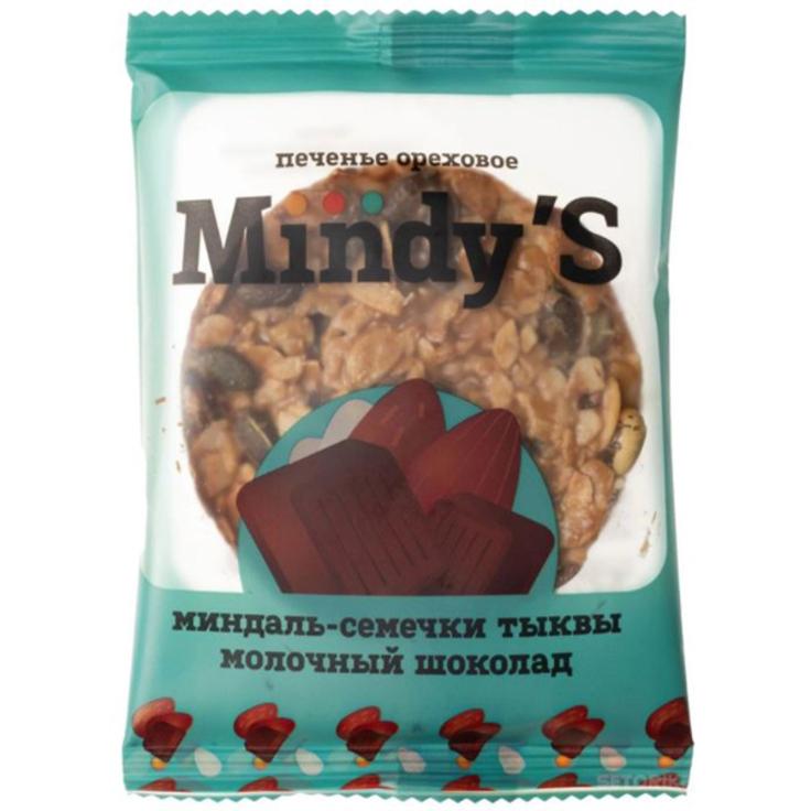 Печенье натуральное ореховое "Миндаль - тыква - молочный шоколад" Mindy's 30 г
